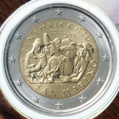 купить Сан-Марино 2 евро 2013 "500 лет со дня смерти Пинтуриккьо", в буклете