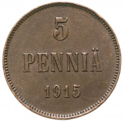 купить 5 пенни (pennia) 1915, монета для Финляндии