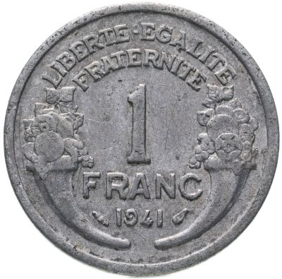 купить Франция 1 франк (franc) 1941