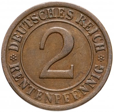 купить Германия 2 рентенпфеннига 1923-1924 E