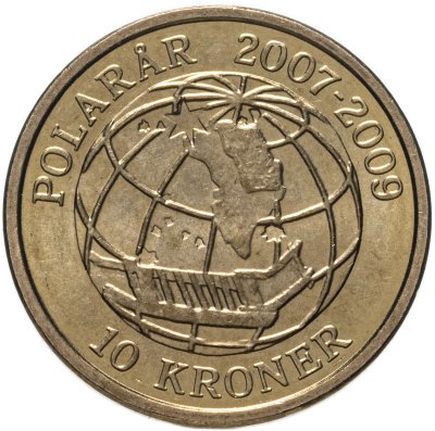 купить Дания 10 крон (kroner) 2008 Международный полярный год - Сириус