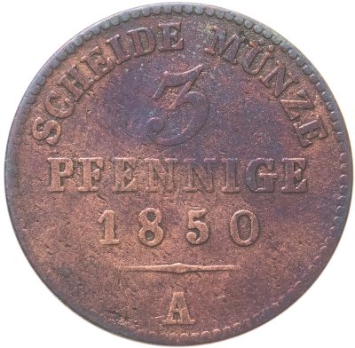 купить Германия, Рейсс-Гера 3 пфеннига 1850