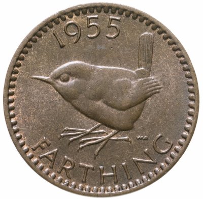 купить Великобритания, 1 фартинг (farthing) 1955