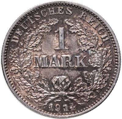 купить Германия 1 марка (mark) 1914 G знак монетного двора: "G" - Карлсруэ