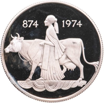 купить Исландия 500 крон (kronur) 1974 "1100 лет приходу первых поселенцев"