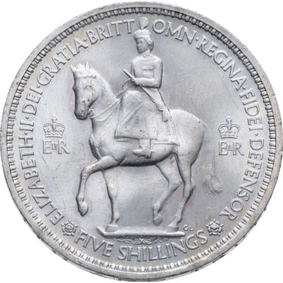 купить Великобритания 5 шиллингов 1953 "Коронация Королевы Елизаветы II" в оригинальной капсуле