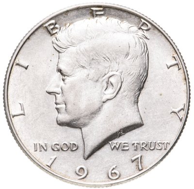 купить США 50 центов (1/2 доллара, half dollar) 1967 Kennedy Half Dollar (Кеннеди)