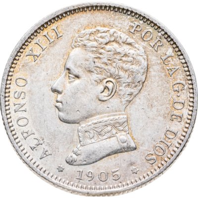 купить Испания 2 песеты (pesetas) 1905