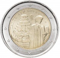 купить Италия 2 евро 2015 "750 лет со дня рождения Данте Алигьери"