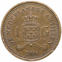 купить Нидерландские Антильские острова 1 гульден (gulden) 2014-2016 Виллем-Александр, случайная дата