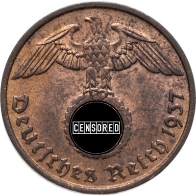 купить Германия (Третий рейх) 2 рейхспфеннига (reichspfennig) 1937 D