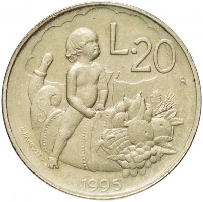 купить Сан-Марино 20 лир (lire) 1995