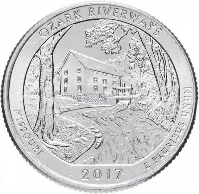 купить США 25 центов 2017 Р "Национальные водные пути Озарк"