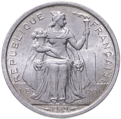 купить Французская Полинезия 1 франк (franc) 1979