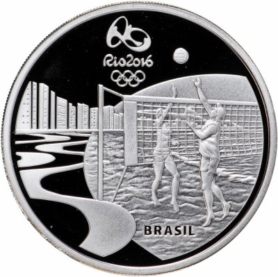 купить Бразилия 5 реалов (reais) 2015 XXXI летние Олимпийские Игры, Рио-де-Жанейро 2016 - Волейбол и Шоро