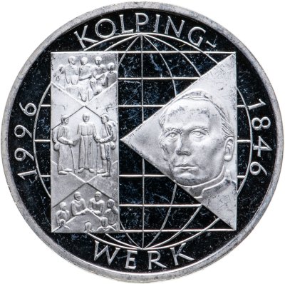 купить Германия (ФРГ) 10 марок 1996 "150 лет первой католической ассоциации ремесленников А. Колпинга"