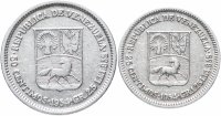 купить Венесуэла набор 25 и 50 сентимо (centimos) 1954-1960, случайный год (2 монеты)
