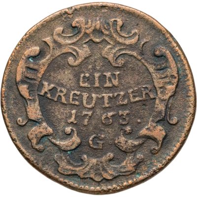 купить Австрия 1 крейцер 1763 Мария Терезия, знак монетного двора "G" - Грац