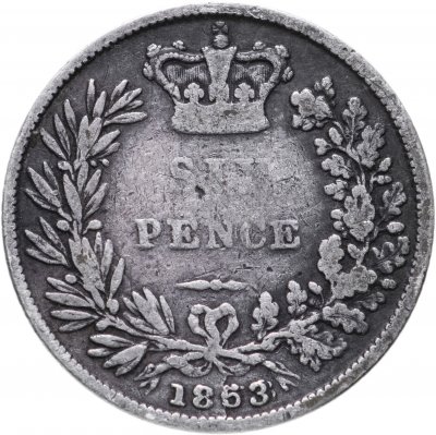 купить Великобритания 6 пенсов (pence) 1853