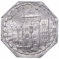 купить Германия (Нюрнберг) нотгельд 20 пфеннигов 1921 "Нассауский дом" трамвайный жетон