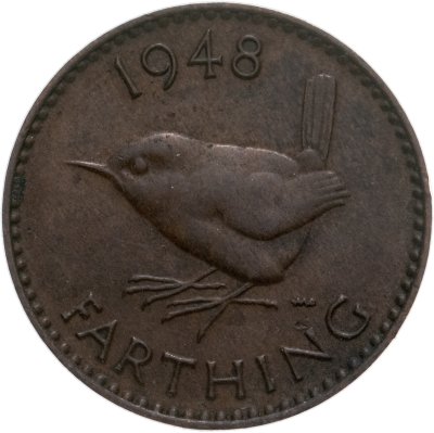 купить Великобритания 1 фартинг (farthing) 1948 Георг VI с надписью IND IMP