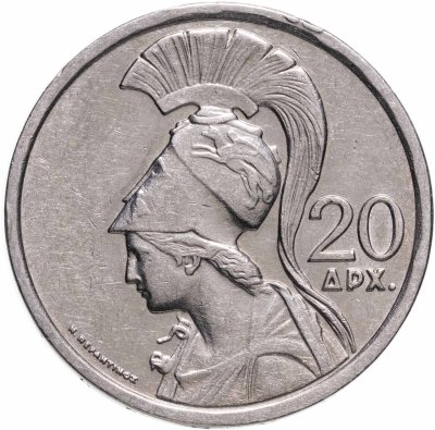 купить Греция 20 драхм 1973