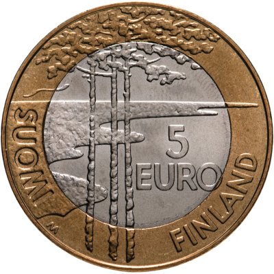купить Финляндия 5 евро 2003 Чемпионат мира по хоккею
