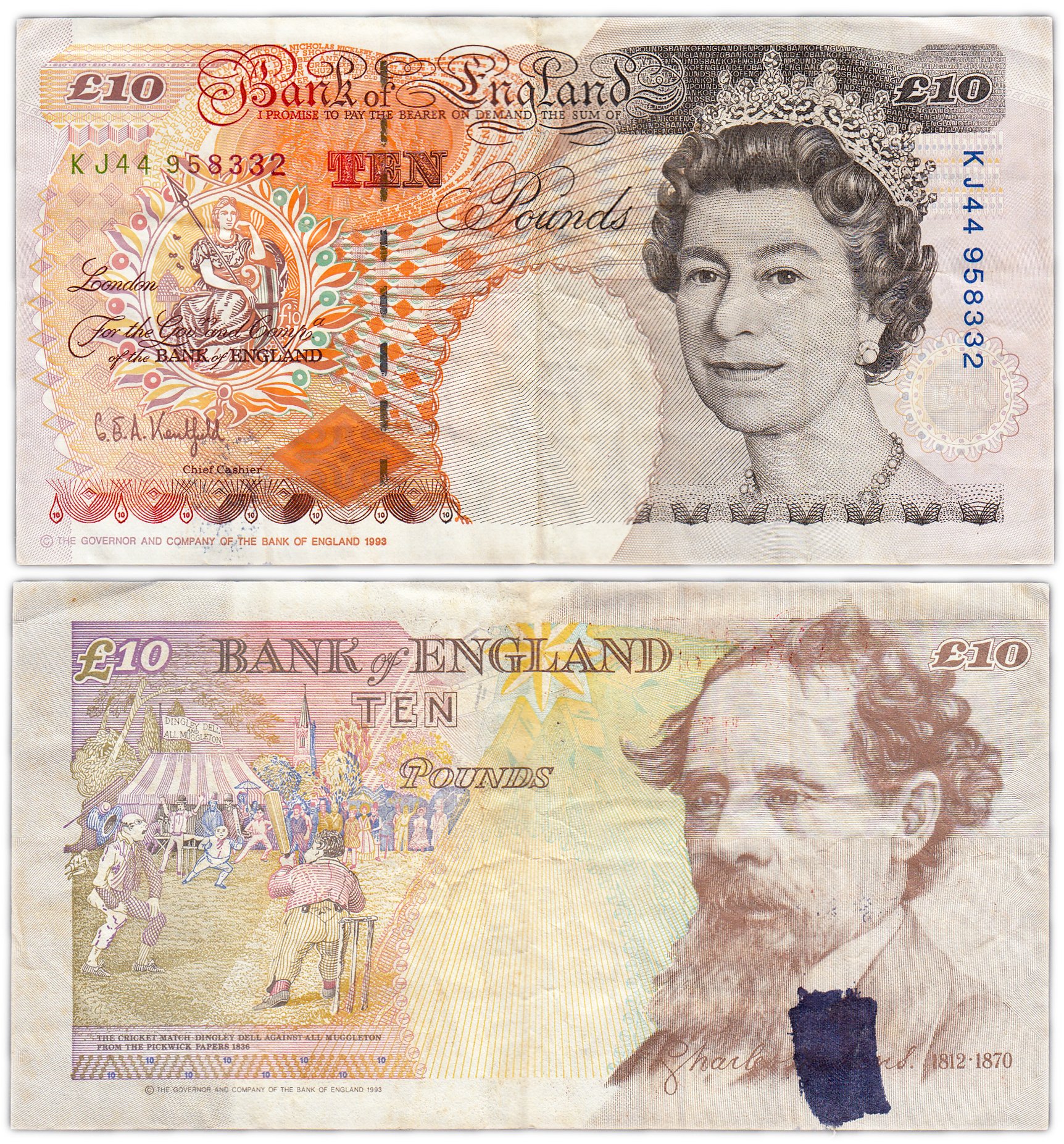 Банкнота фунт стерлингов Великобритании