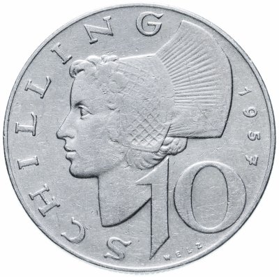 купить Австрия 10 шиллингов (shillings) 1957