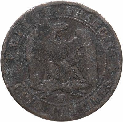 купить Франция 5 сантимов (centimes) 1853 W