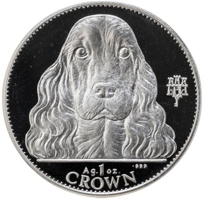 купить Гибралтар 1 крона 1992 Proof "Собака Кокер Спаниель" в футляре