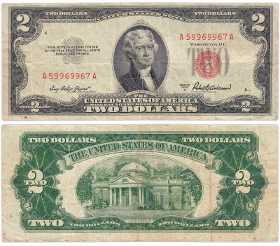 купить США 2 доллара 1953 series 1953A (Pick 380a)