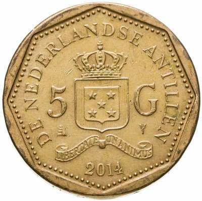 купить Нидерландские Антильские острова 5 гульденов (gulden) 2014