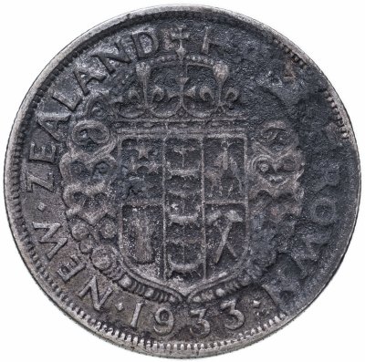 купить Новая Зеландия 1/2 кроны (half crown) 1933