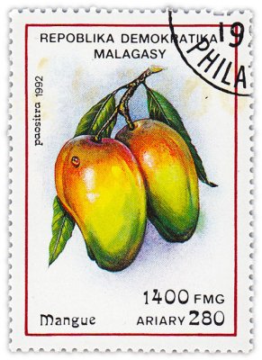 купить Мадагаскар (Малагасийская Республика) почтовая марка 1992 "Фрукты. Манго"