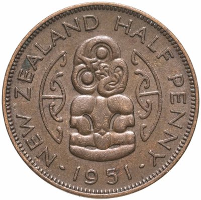 купить Новая Зеландия 1/2 пенни (penny) 1951