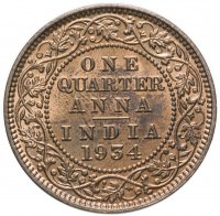 купить Индия (Британская) 1/4 анны (anna) 1934