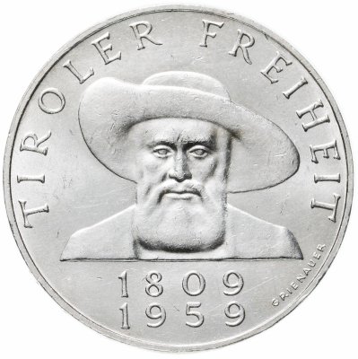 купить Австрия 50 шиллингов (shillings) 1959 "150 лет освобождения Тироля"
