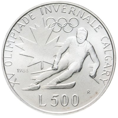 купить Сан-Марино 500 лир (lire) 1988 "XV зимние Олимпийские Игры, Калгари 1988"