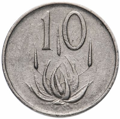 купить ЮАР 10 центов (cents) 1965-1969 "Надпись на английском языке - "SOUTH AFRICA", случайная дата