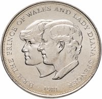 купить Великобритания 25 пенсов (pence) 1981 "Свадьба принца Чарльза и леди Дианы"