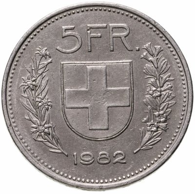 купить Швейцария 5 франков (francs) 1982
