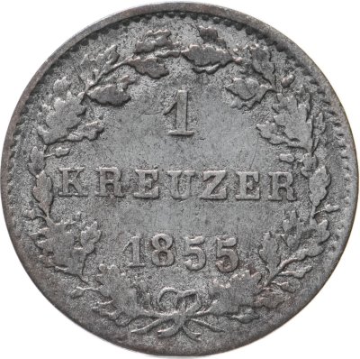 купить Германия, Великое Герцогство Гессен-Дармштадт 1 крейцер 1855