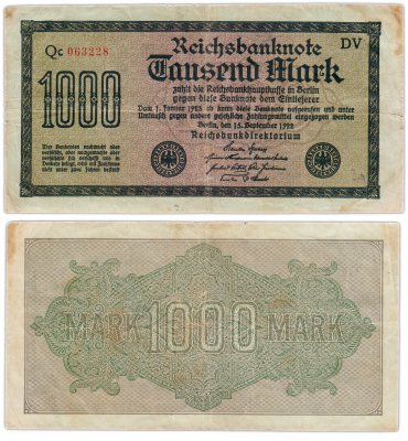 купить Германия 1000 марок 1922 Pick 76b(1)