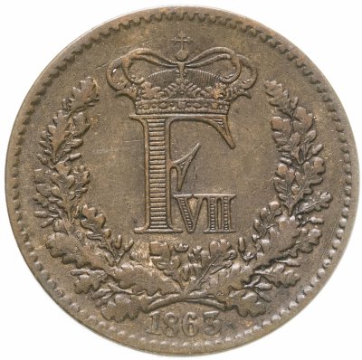 купить Дания 1 скиллинг (skilling) 1863