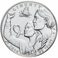 купить США 50 центов (1/2 доллара, half dollar) 2018 "Борьба с раком молочной железы" D