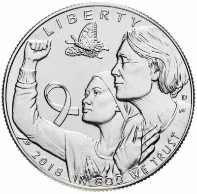 купить США 50 центов (1/2 доллара, half dollar) 2018 "Борьба с раком молочной железы" D