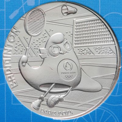 купить Франция 10 евро 2023 Олимпийские игры "Бадминтон"