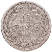 купить Либерия 10 центов (cents) 1961