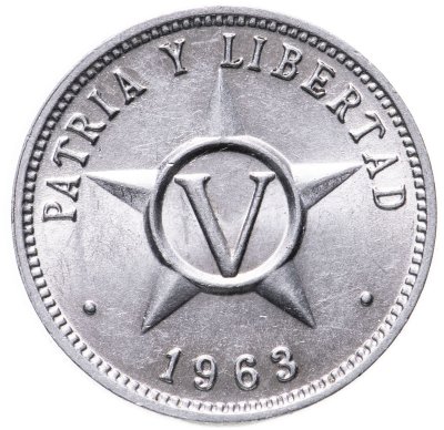 купить Куба 5 сентаво (centavos) 1963